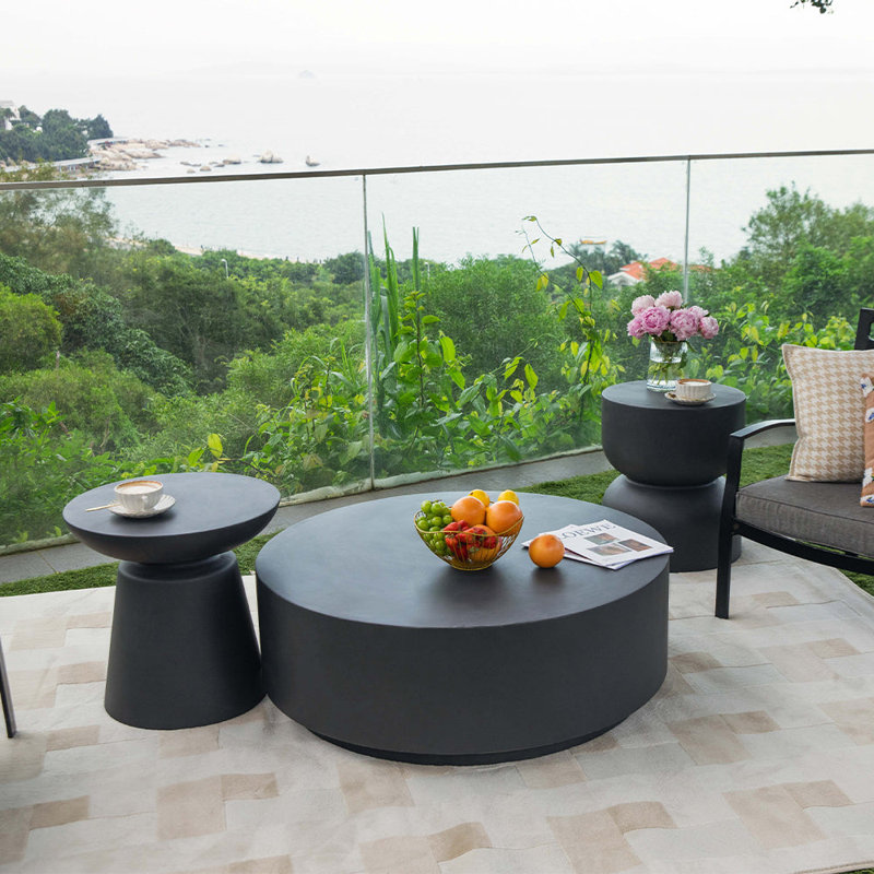 Elementi Concrete Outdoor Coffee Table Wayfair